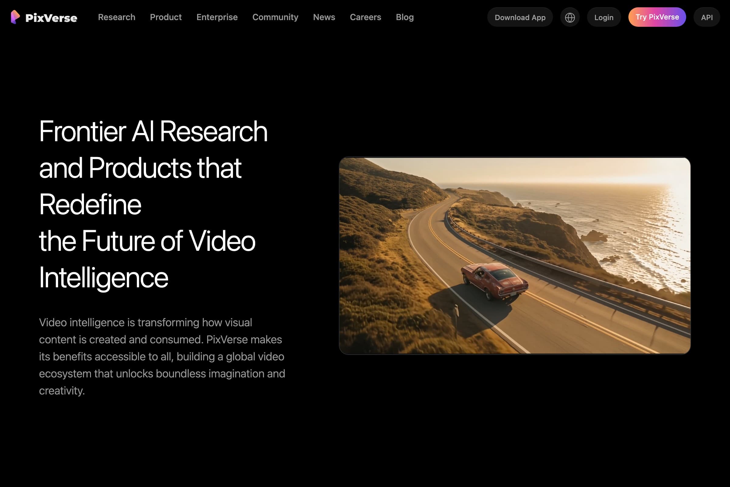 PixVerse AI video generator homepage