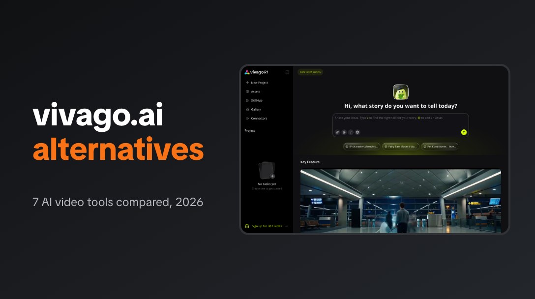 vivago.ai alternatives compared, next to the vivago.ai homepage