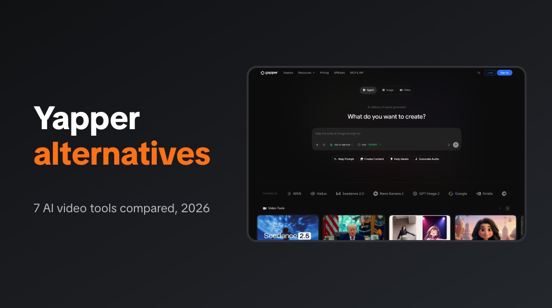 Yapper alternatives compared, next to the Yapper homepage